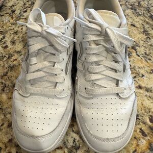 New Lance White Leather Sneakers